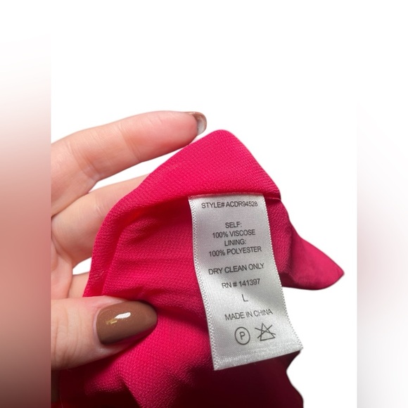 ASTR The Label New NWOT Pink One Shoulder Ruffle Mini Dress Size Large - Picture 7 of 8